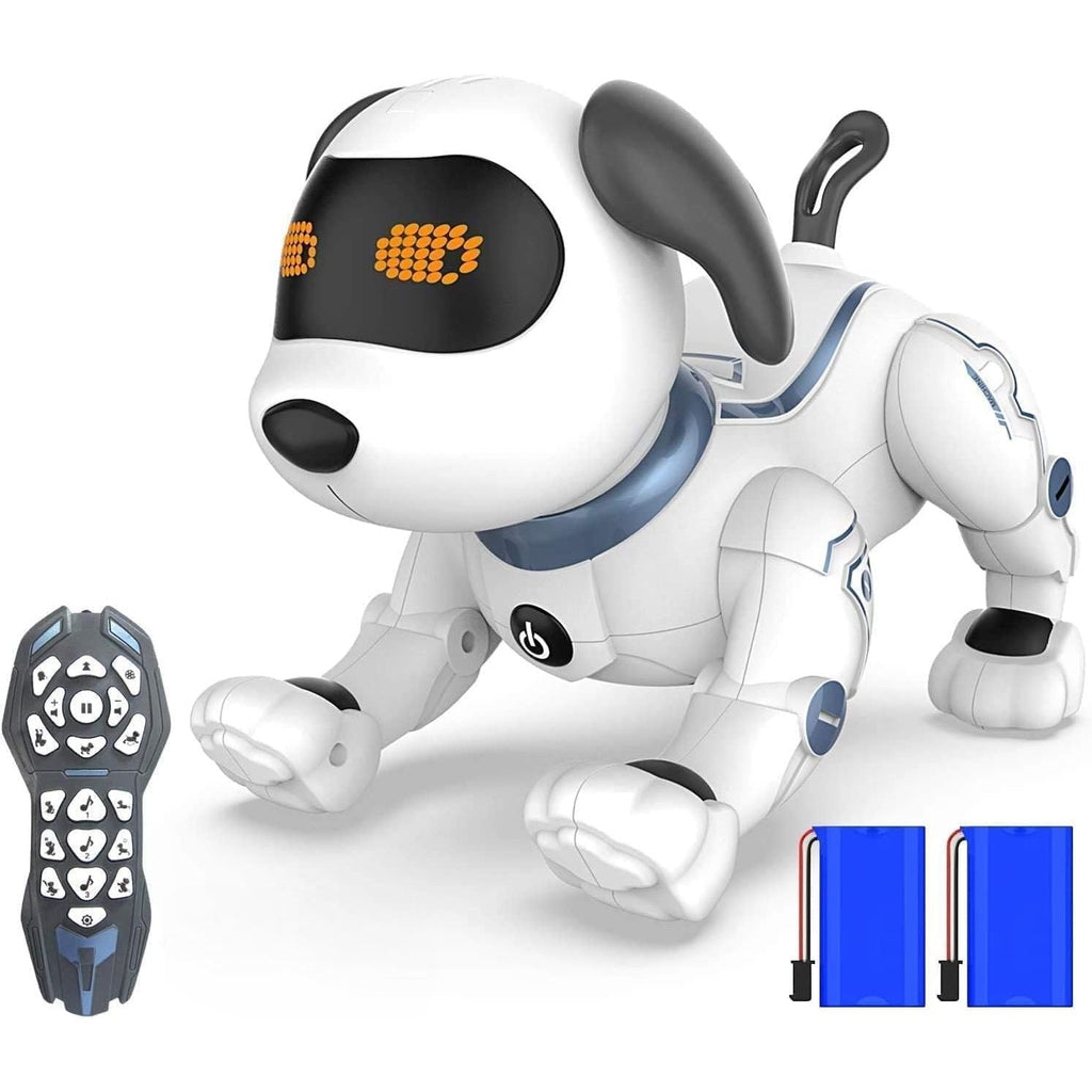 Buy now Robot Dog Toys for Kids, Remote Control Stunt Programmable Robot Puppy Toy Dog Interactive with Commands Sing, Dance, Bark, Walk Electronic Pet Dog for Boys Girls Gifts White at indiglob india