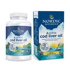 Nordic Naturals Arctic Cod Liver Oil with EPA & DHA, Lemon - 90 Softgels | 750mg Total Omega-3s per serving. Heart & brain health, immunity support. Overall Wellness. Non-GMO. 30 servings. 2 per day.
