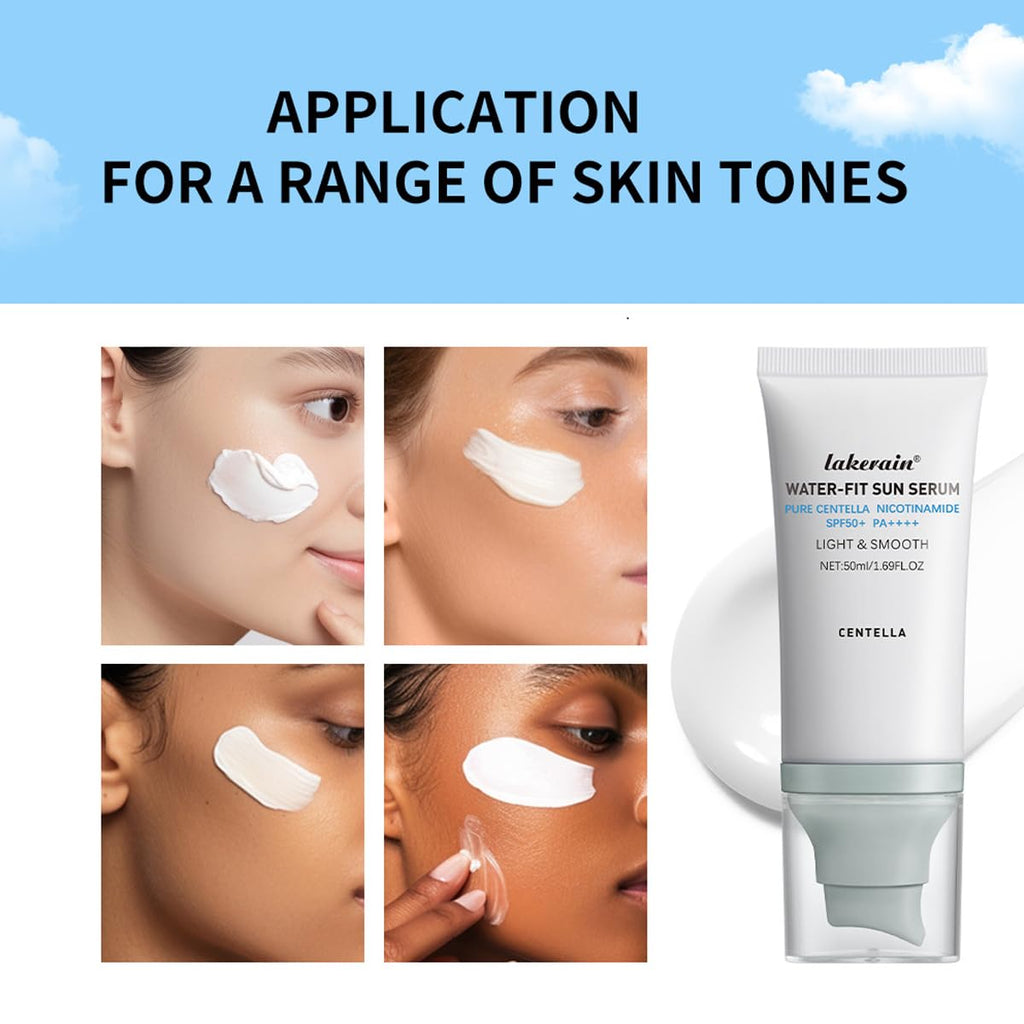 Centella Sunscreen SPF 50,Centella Hyalu Cica Water-Fit Sun Serum,Blue