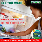 LYLTECH White Freezer Tape 5 Rolls x 3/4in x 33yd -1.5in Core