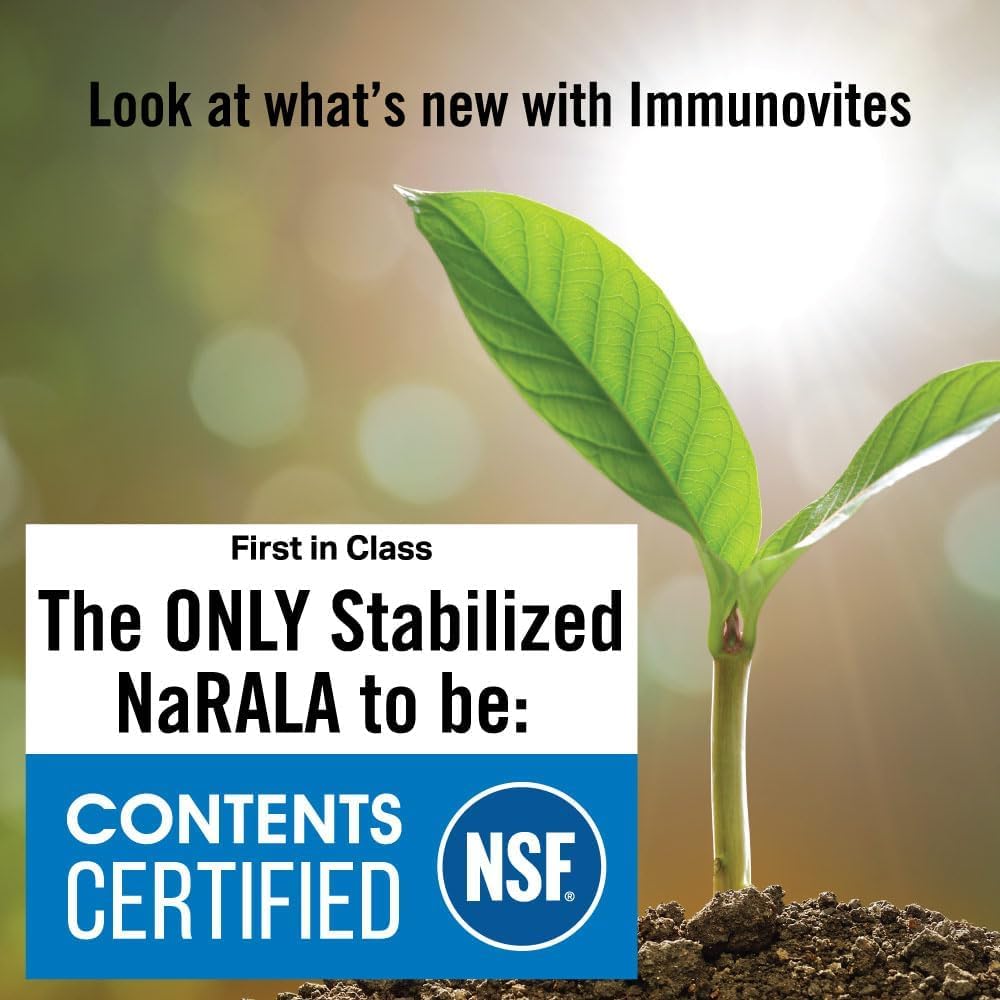 IMMUNOVITES Stabilized R-Alpha Lipoic Acid ((True)) 600mg per Serving [[High Potency & up to 40x Increased Absorption]] (Na R-ALA) (Na R-LA) (Na R-Lipoate) (1 Bottle)