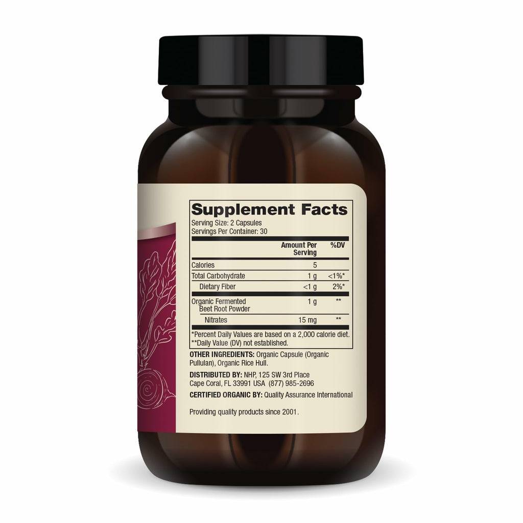 Dr. Mercola Organic Fermented Beets, 15 mg, 60 Capsules (30 Servings)