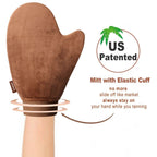 5-Piece Self Tanning Mitt Kit with Self Tanner Back Applicator, Self Tanning Brush, Exfoliating Mitt & Accessories for Flawless Tan