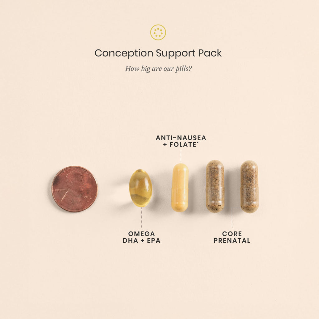 Perelel Conception Fertility Prenatal Vitamins, Folate, CoQ10 & DHA Omega 3 | Women's Fertility Support Multivitamin, Choline, Vitamin B6, & Vitamin D, Soy & Gluten Free, Non-GMO, 30 Daily Pill Packs