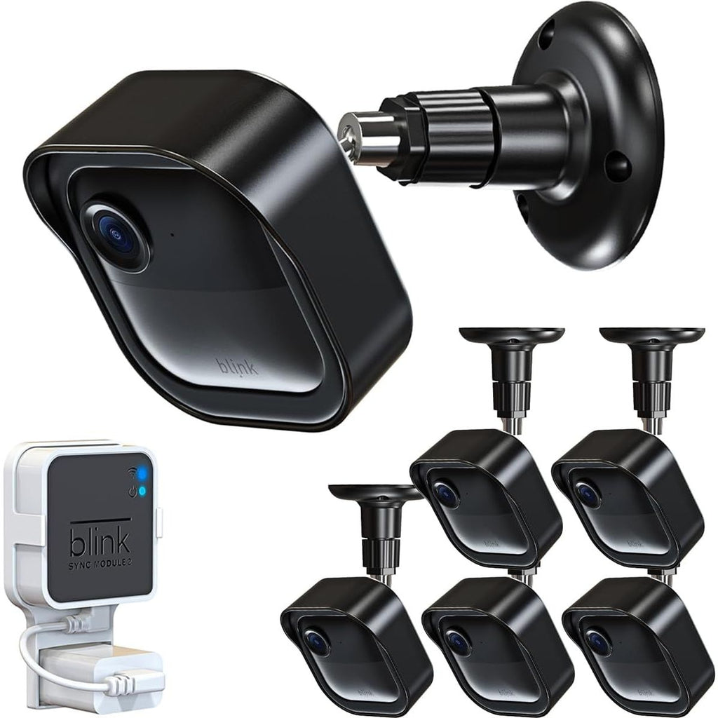 Buy now All-New Blink Outdoor Camera Wall Mount, 360° Adjustable Mount and Weather Proof Protective Housing with Blink Sync Module Outlet Mount for Blink Outdoor (4th & 3rd Gen) Camera System (Black, 5 Pack) at indiglob india