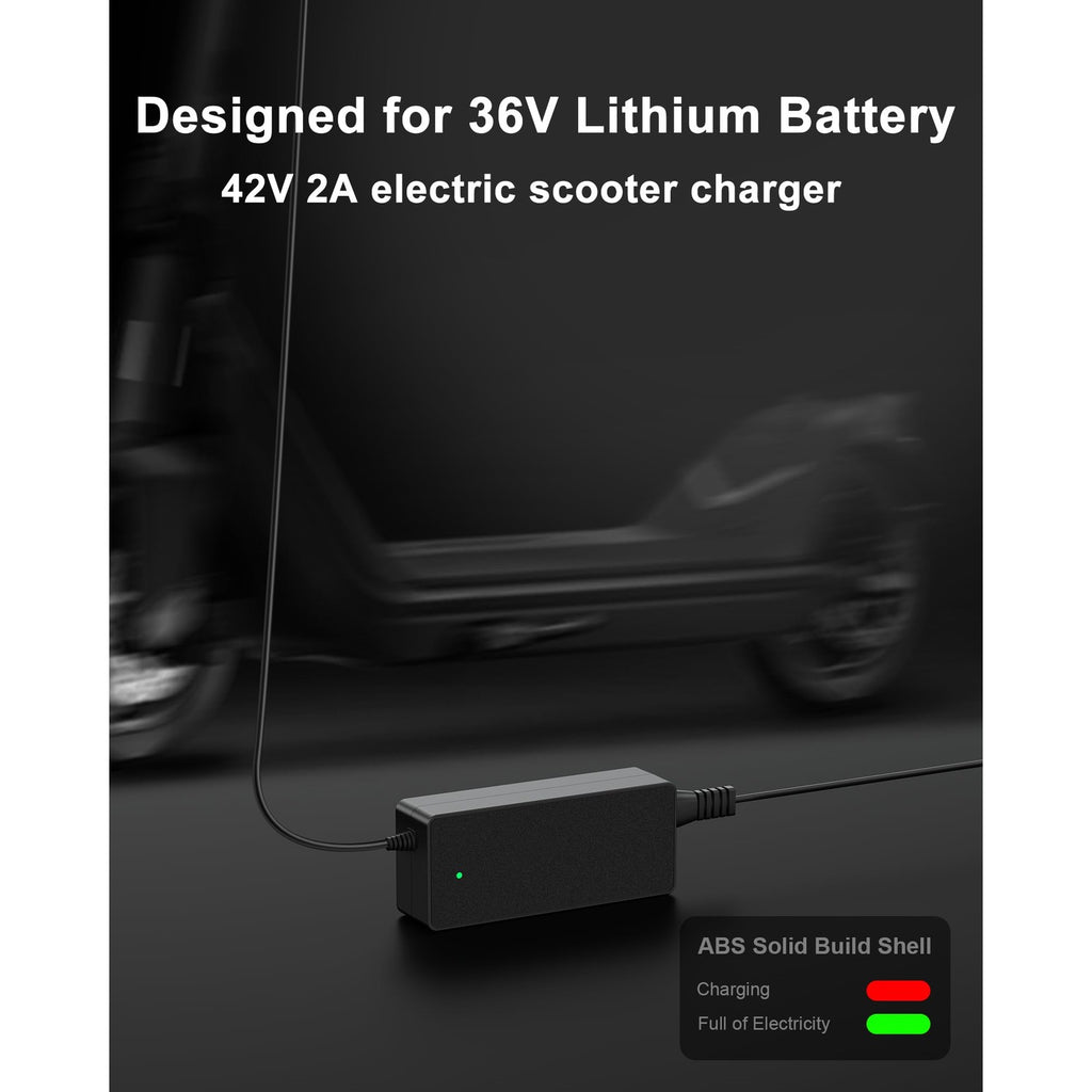 VHBW 42V 2A Electric Scooter Charger for 36V Lithium Battery
