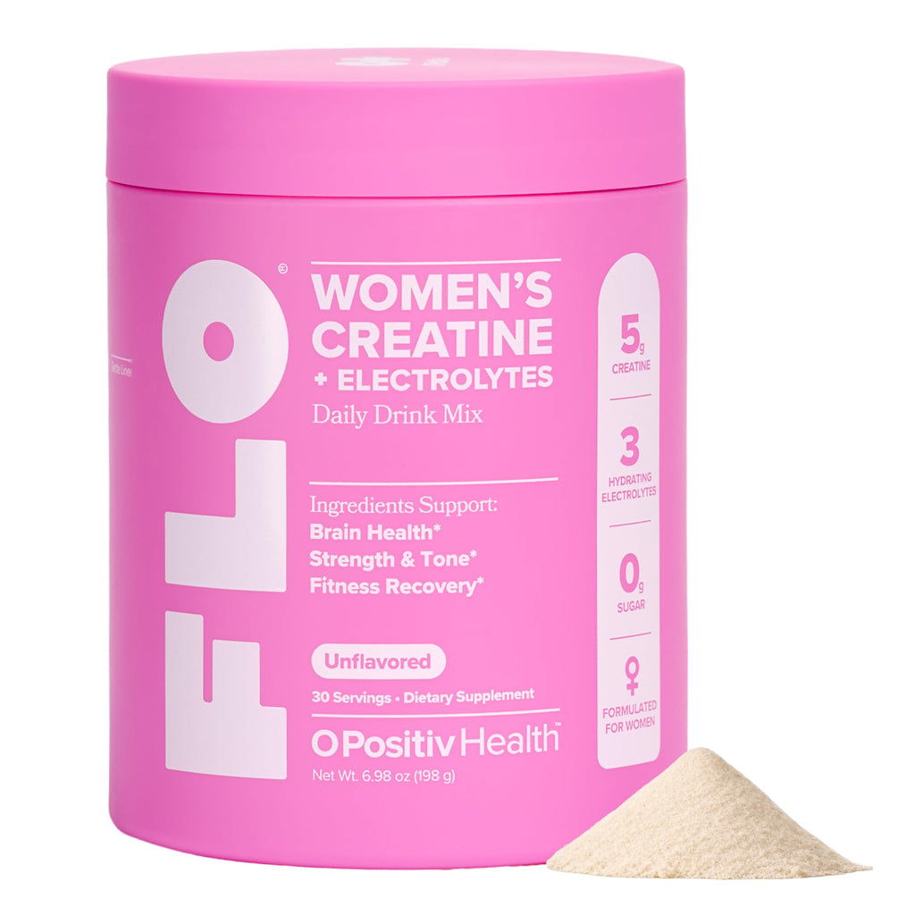 FLO Women's Creatine + Electrolytes for Strength & Tone – 30 Servings