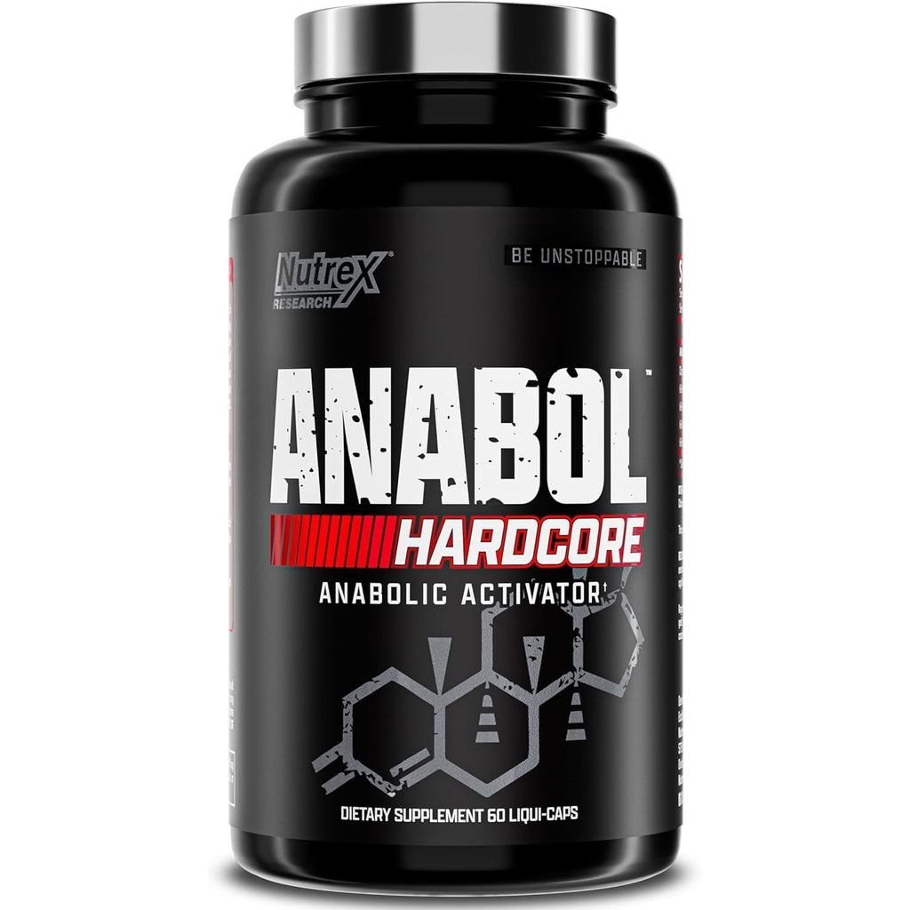 Nutrex Research Anabol Hardcore Anabolic Activator, Muscle Builder and Hardening Agent, 60 Pills Fast Acting Liquid Capsules - 1 Month Supply