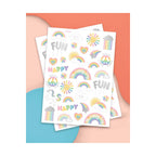 xo, Fetti 46 Pastel Rainbow Temporary Tattoos | Kids Party Unicorn Favors