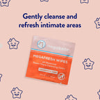 Megababe Megafresh Wipes, Unscented Intimate Cleansing Wipes, 16 ct