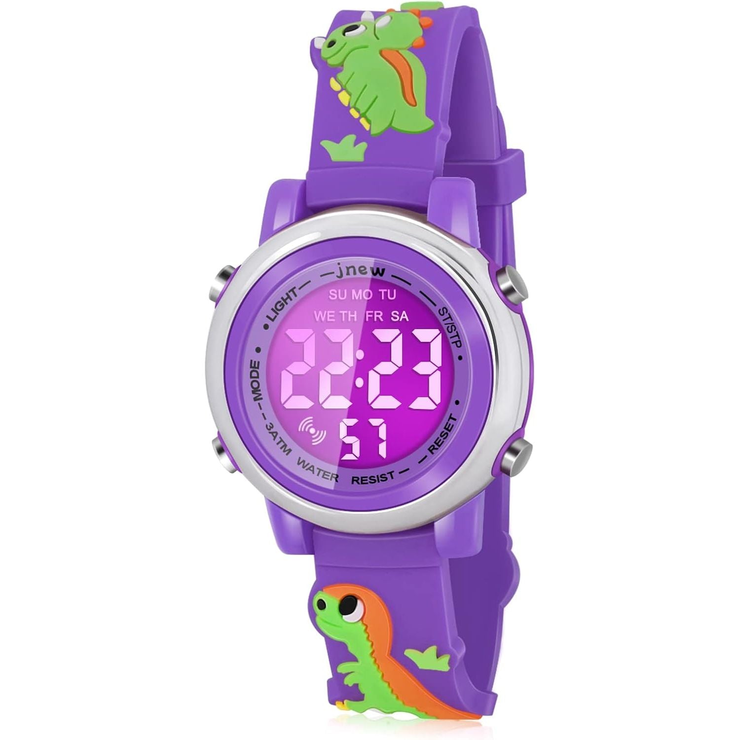 Buy now Kids Watches with Waterproof Alarm - Dinosaur Gifts for Boys Girls Age 3-10 Dark Purple at indiglob india