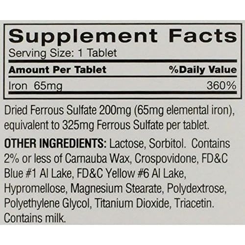 Buy now Feosol Original Iron Supplement Tablets, Non-heme, 325mg Ferrous Sulfate (65mg Elemental Iron) per Iron Pill, 1 Per Day, 120ct, 4 Month Supply, for Energy and Immune System Support, Made in USA at indiglob india