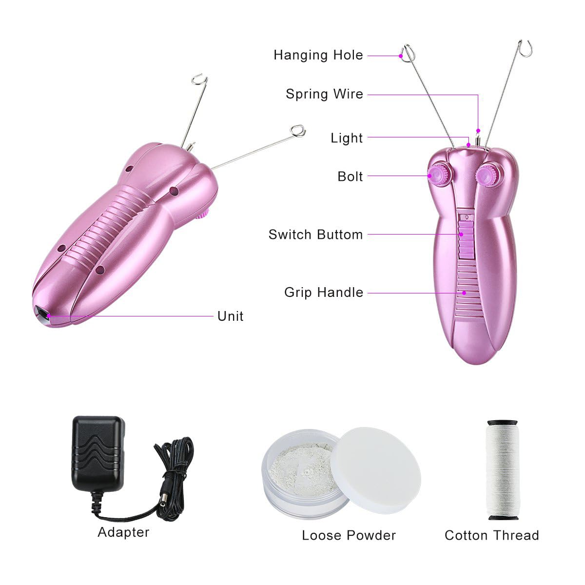 WAYCOM Facial Threading Epilator for Women: Electric Hair Remover Machine