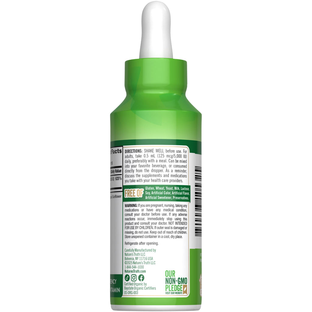 Nature's Truth Vitamin D3 Liquid | 5000 IU | 2 fl oz