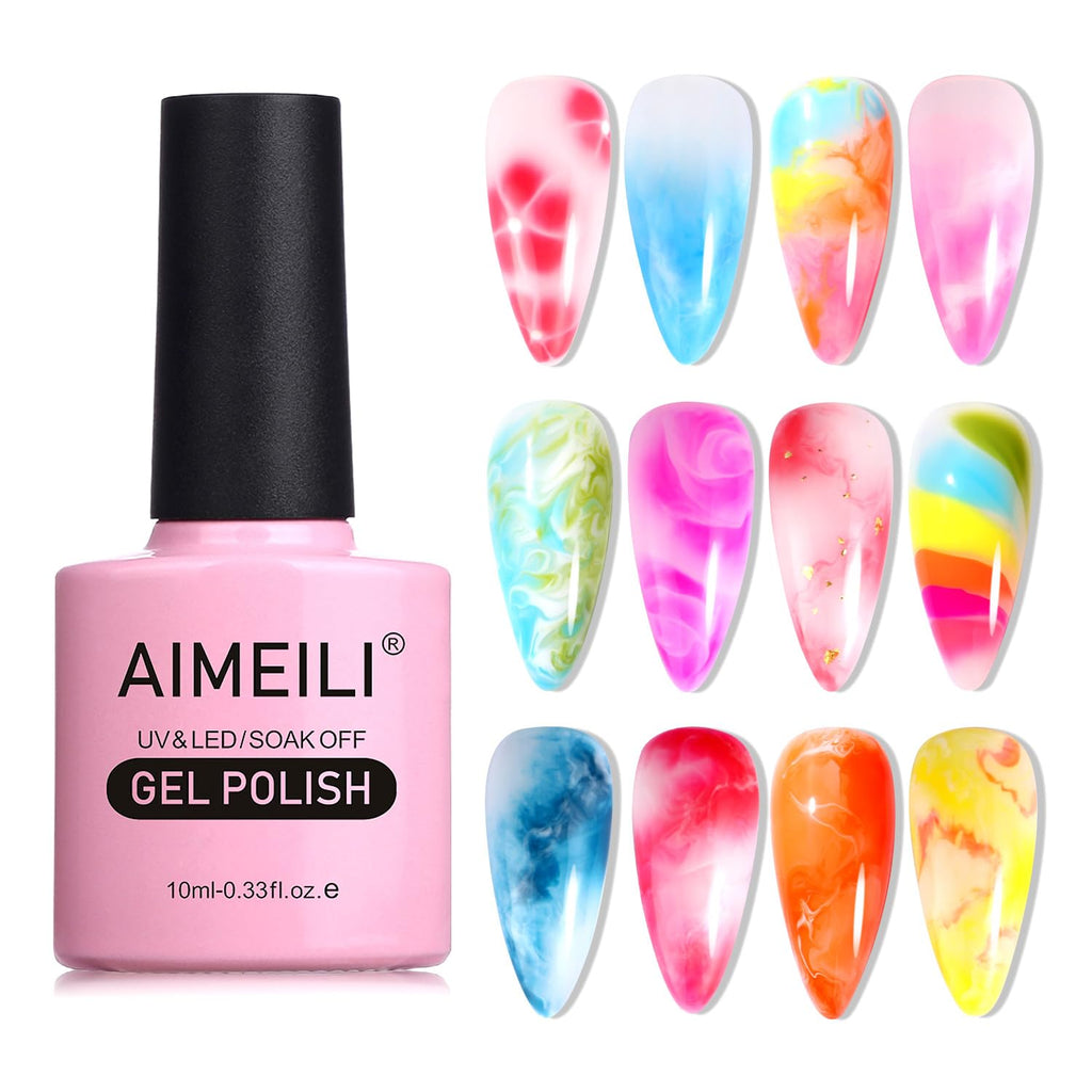 Buy now AIMEILI Nail Art Blossom Gel Nail Polish Soak Off UV LED Clear Blooming Gel Manicure 10ml Blossom Clear at indiglob india