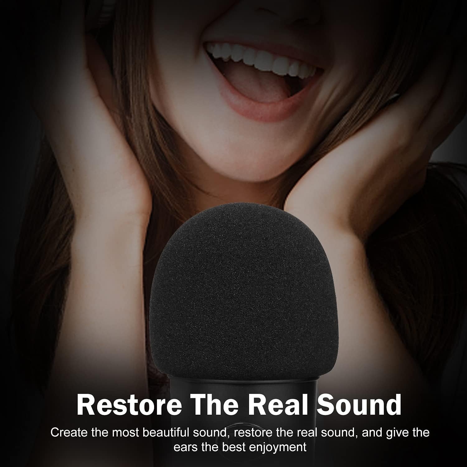 Buy now Foam Microphone Windscreen for Blue Yeti - Professional Pop Filter for 2.5 Inch Diameter Microphones Sponge Mic Cover 2Pcs at indiglob india