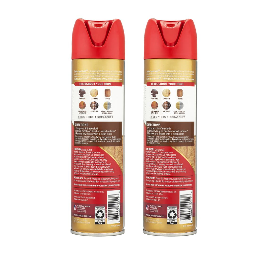 Scott's Liquid Gold Wood Cleaner and Polish, 11.5 oz, Two Pack