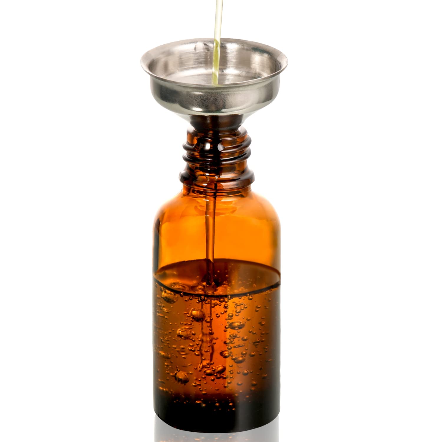 4 Pack, 1 oz Amber Glass Dropper Bottles Plus 2pcs Graduated Calibrated Glass Pipettes (1ml)- 30ml Dark Brown Tincture Bottles with Eye Droppers for Essential Oils, Liquids - Leakproof Travel Bottle