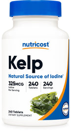 Nutricost Kelp Tablets, 325mcg of Iodine, 240 Tablets, Gluten-Free