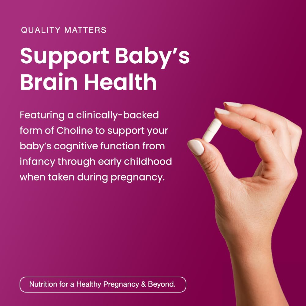 Mother's Promise Prenatal Choline 550mg with VitaCholine®, 120 Vegan Capsules