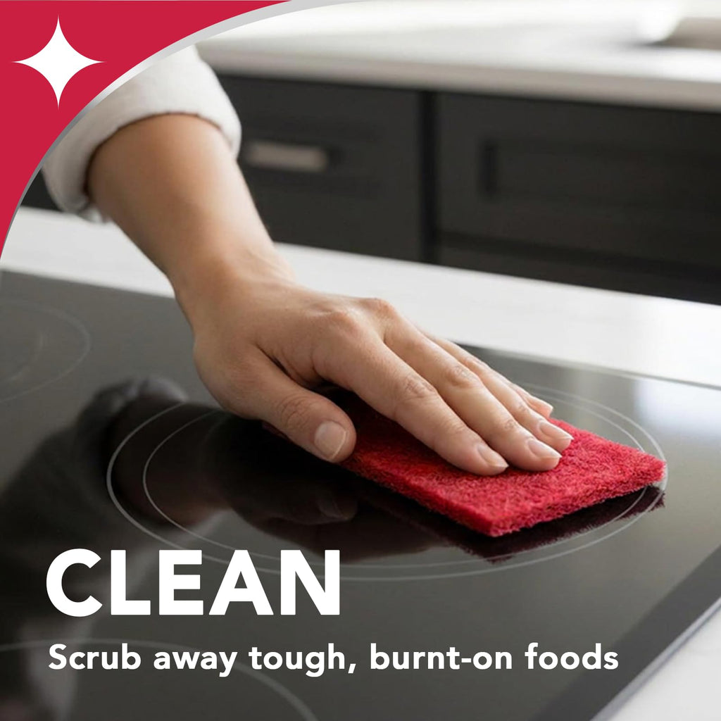 Weiman Heavy Duty Glass & Ceramic Cooktop Cleaner, 10 Oz & 3 Scrubbing Pads