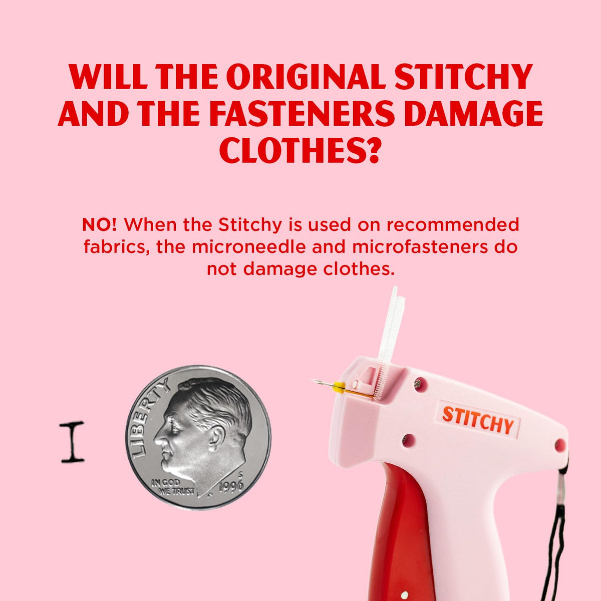 Stitchy Portable, TSA-Safe, No-Sew Instant Hemming Tool with Refills