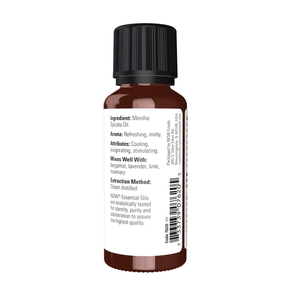 Buy now NOW Essential Oils, Spearmint Oil, Stimulating Aromatherapy Scent, Steam Distilled, 100% Pure, Vegan, Child Resistant Cap, 1-Ounce at indiglob india