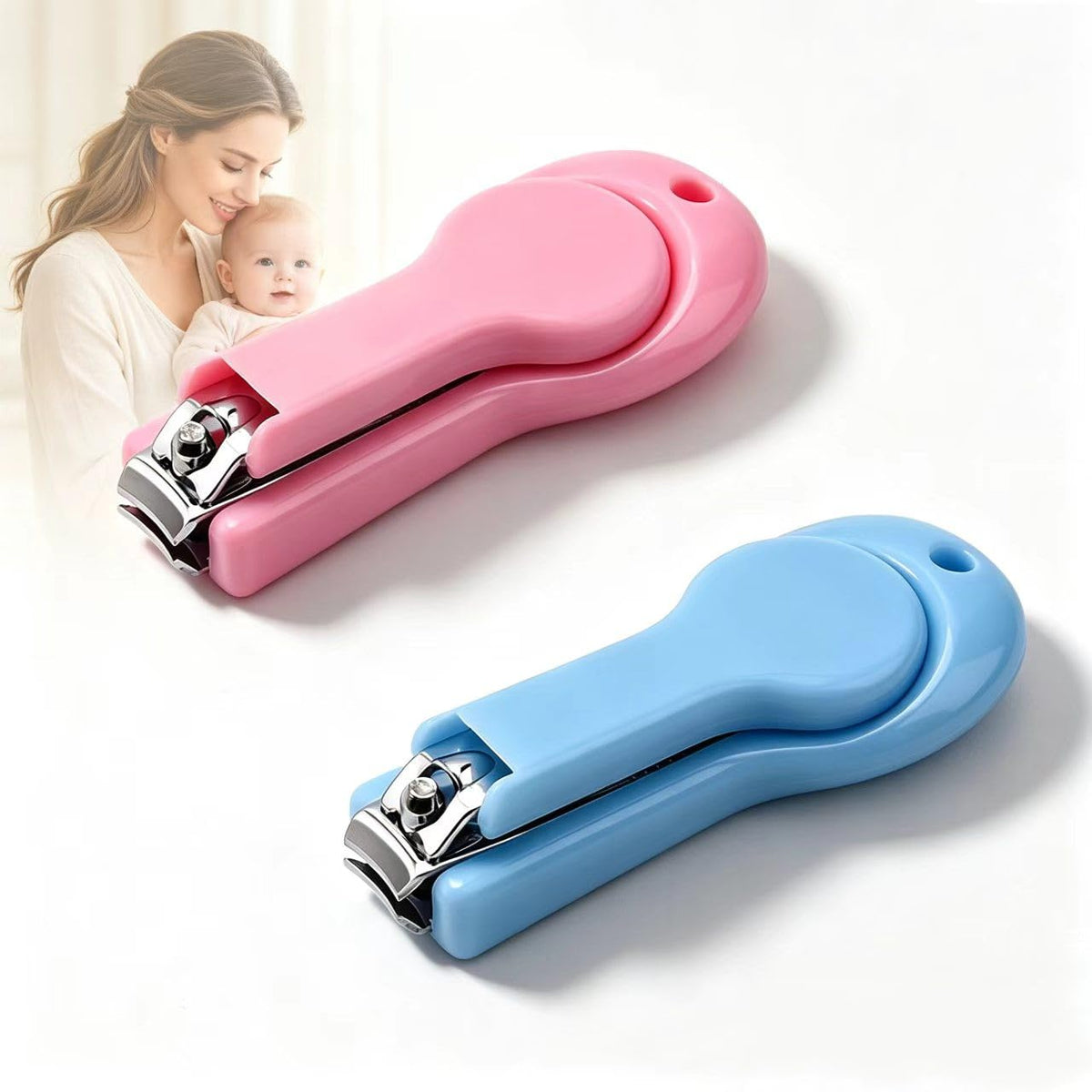 Baby Nail Clippers, 2‑Pack Safe Nail Clippers for Newborns and Up