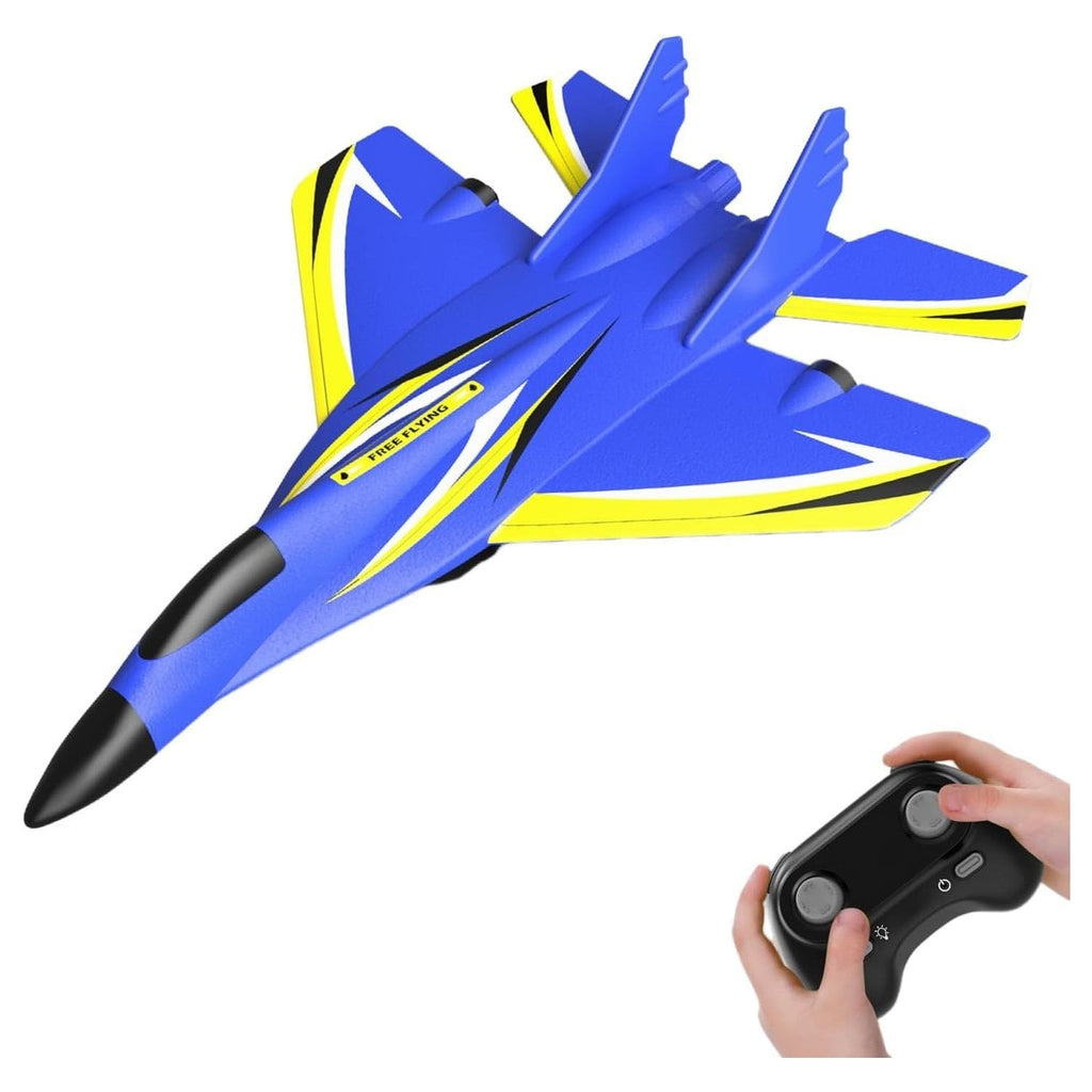 Buy now Remote Control Airplane,RC Airlane Ready to Fly,2 Channels RC Plane Built in 6-Axis Gyro,Easy to Fly Remote Control Plane for Kids Boys Beginner (Blue) Default at indiglob india