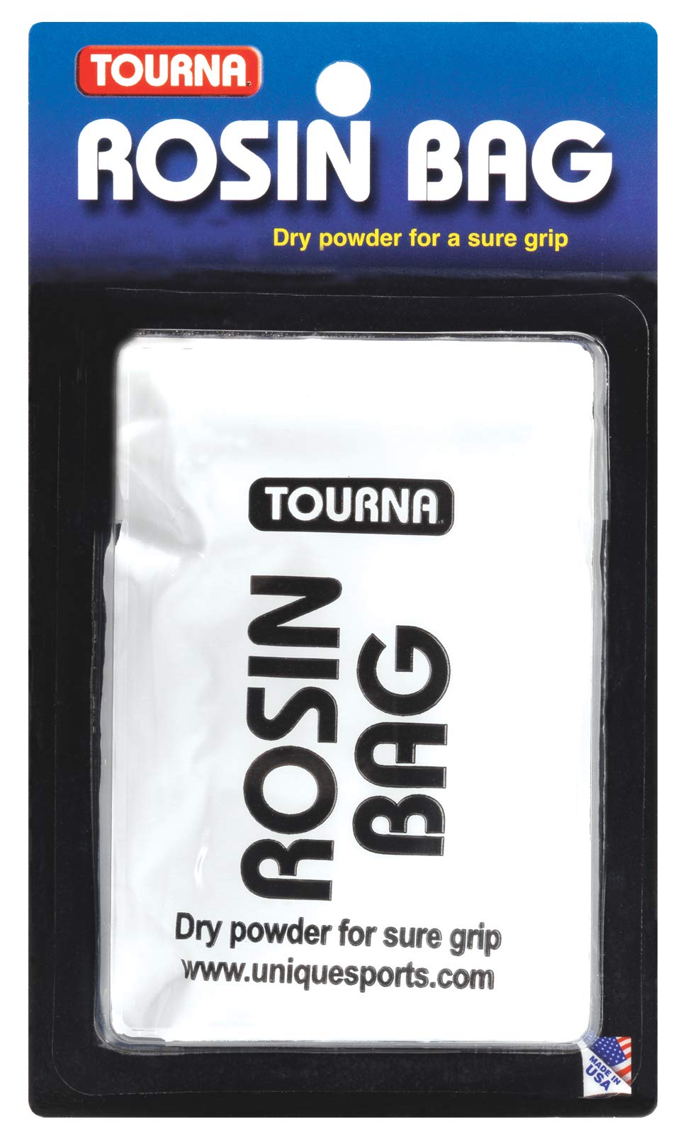 Tourna Rosin Bag – Tennis & Pickleball Grip Enhancer – Dry Hand Grip Powder for Sweat Control – Non-Slip Sports Rosin for Racket and Paddle Sports – Made in USA