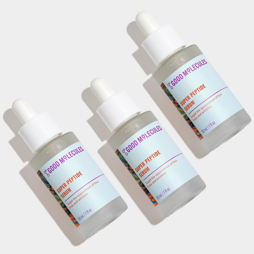 Buy now Good Molecules Super Peptide Serum - Anti-aging Facial Serum with Peptides and Copper Tripeptides to Plump and Firm - Water-Based Skincare for Face 1 Fl Oz (Pack of 3) at indiglob india