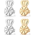 Buy now DELECOE Earring Lifters Hypoallergenic Earring Backs for Droopy Ears Adjustable 14K Gold Plated Secure Backs Repacements for Heavy Studs Droopy Earrings (Gold&Silver) Silver+Gold at indiglob india