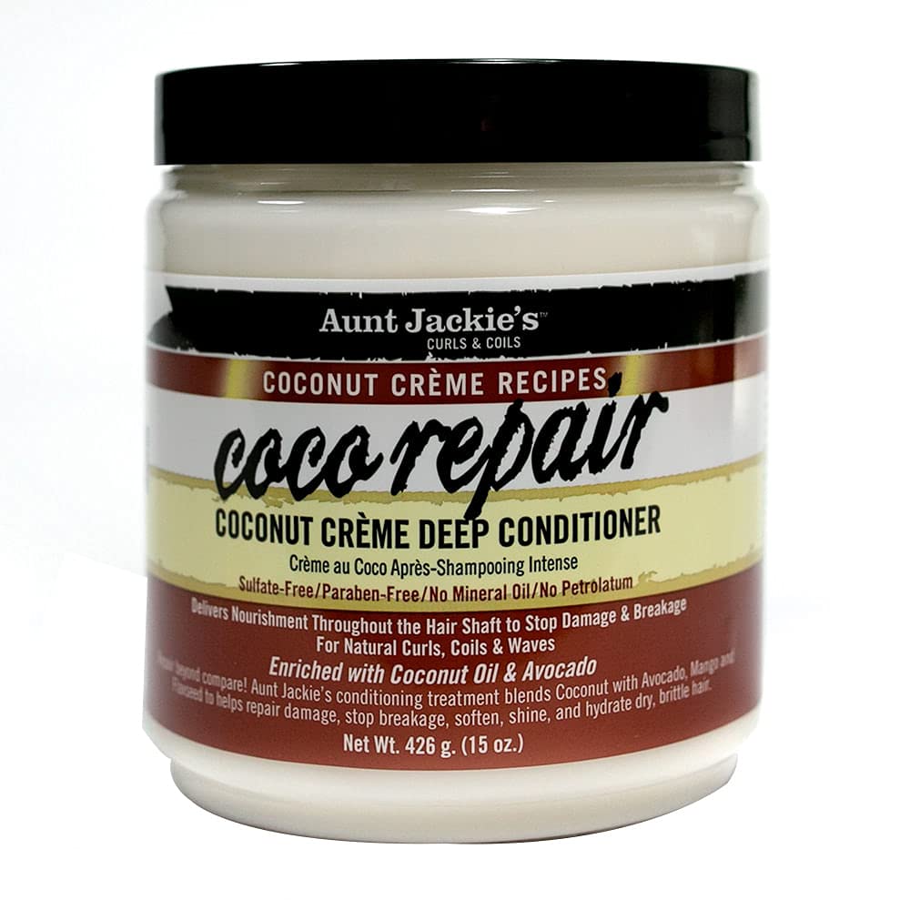 Aunt Jackie's Coconut Crème Recipes Butter Crème Intensive Moisture Sealant, Leave-In Conditioning Therapy for Dry Hair, 7.5 oz