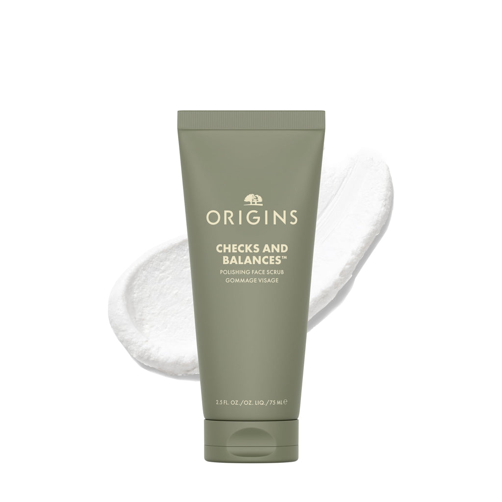 Origins Checks and Balances Polishing Face Scrub | Gently Exfoliates to Smooth Skin & Visibly Minimize Pores | With Bamboo, 2.5 Fl Oz