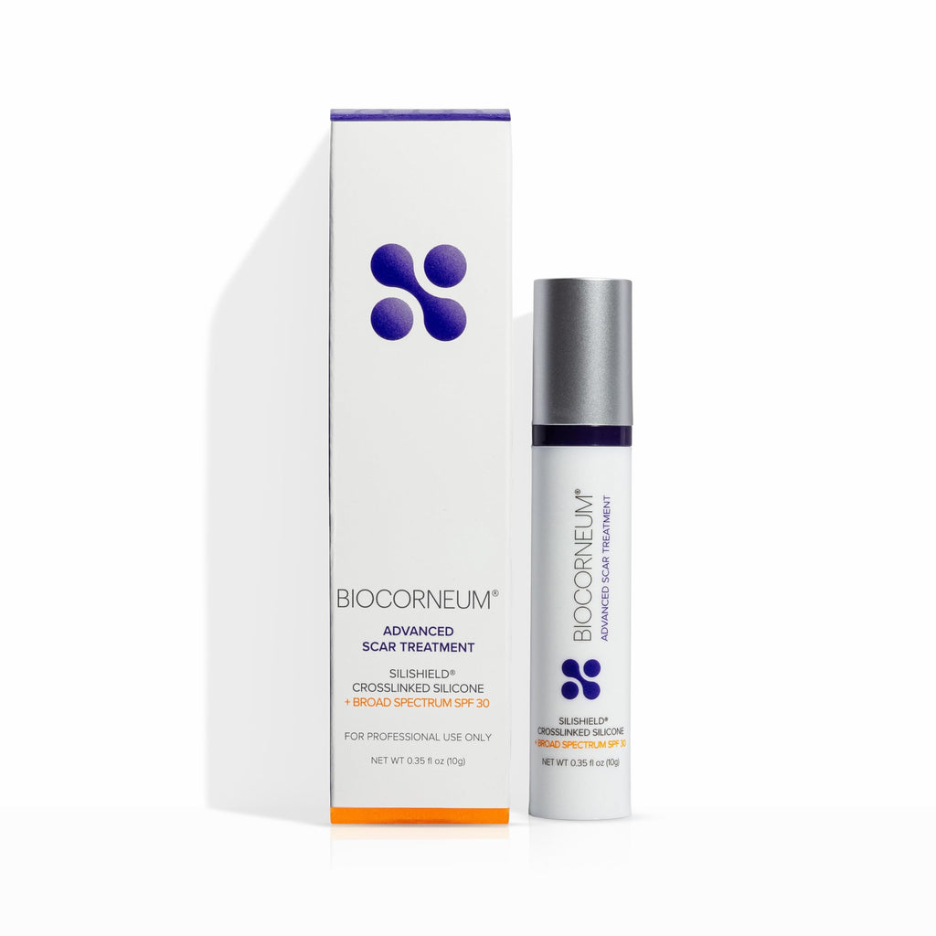 Biocorneum Silicone Scar Gel with SPF 30, Fast-Drying Scar Cream, 10g | Advanced Scar Treatment with Silishield®, Water Resistant Silicone Gel for Scars New & Old, Scar Cream for Surgical Scars