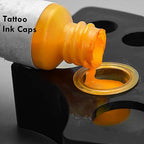 Tattoo Ink Cups 300PCS 14mm Medium Tattoo Pigment Cups Disposable Plastic Tattoo Ink Caps Cups for Tattoo Ink Tattoo Kits Supplies
