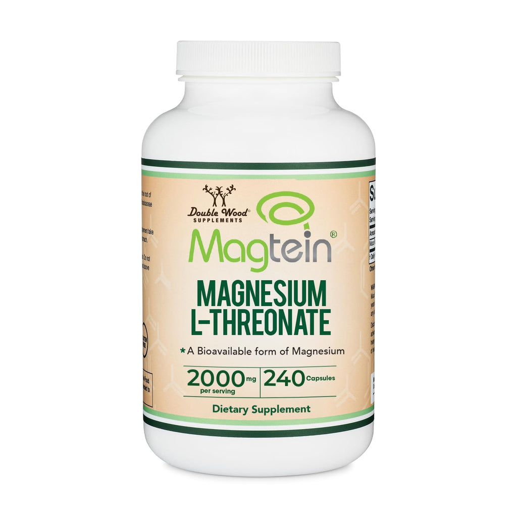 Magnesium L-Threonate 2,000mg Magtein, Natural Sleep Support, 120 Capsules | Cognitive Function, Neurological Health, Sleep + Memory Support, 90-Day Supply, MIT Patented Magtein Form, Third-Party Tested