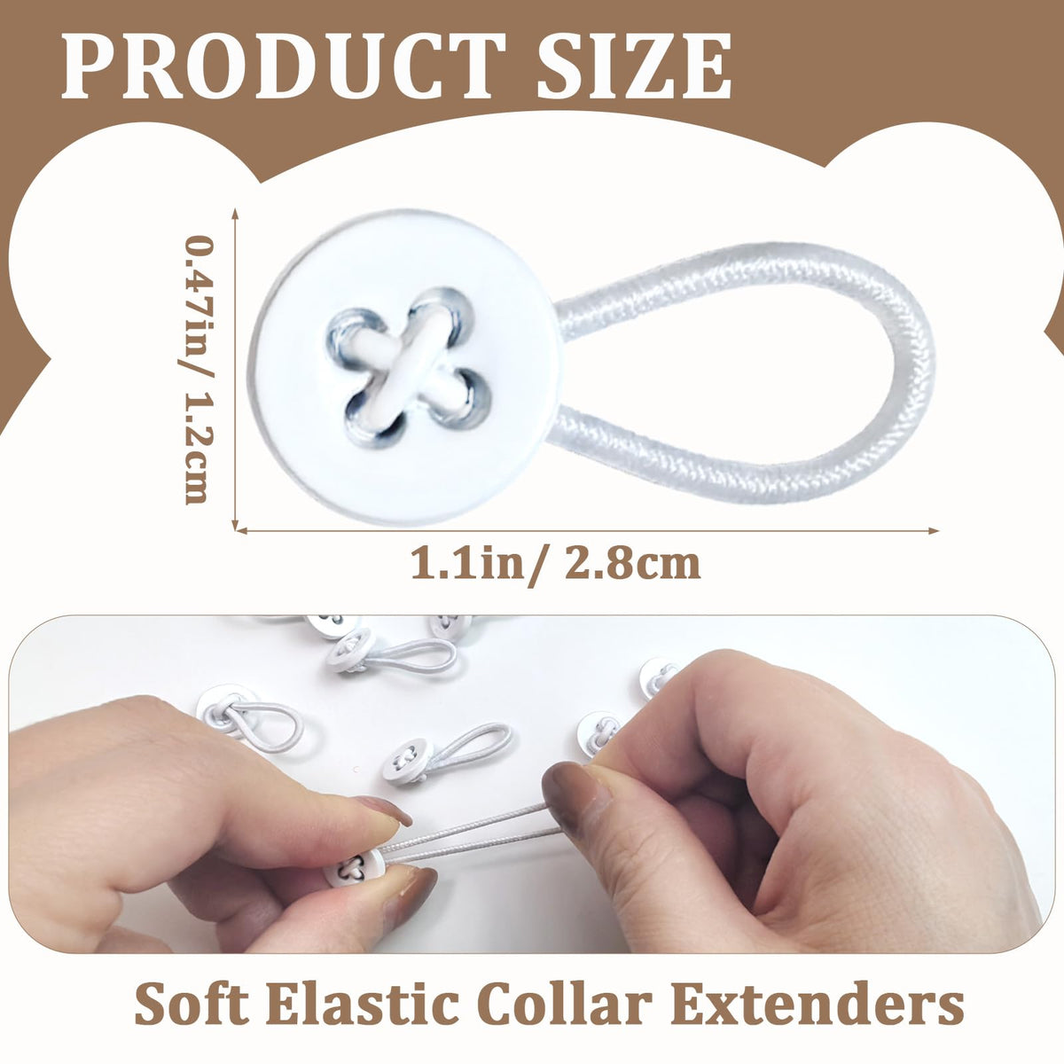 9PCS Collar Extenders for Mens Shirts, Button Extender for Dress Shirts