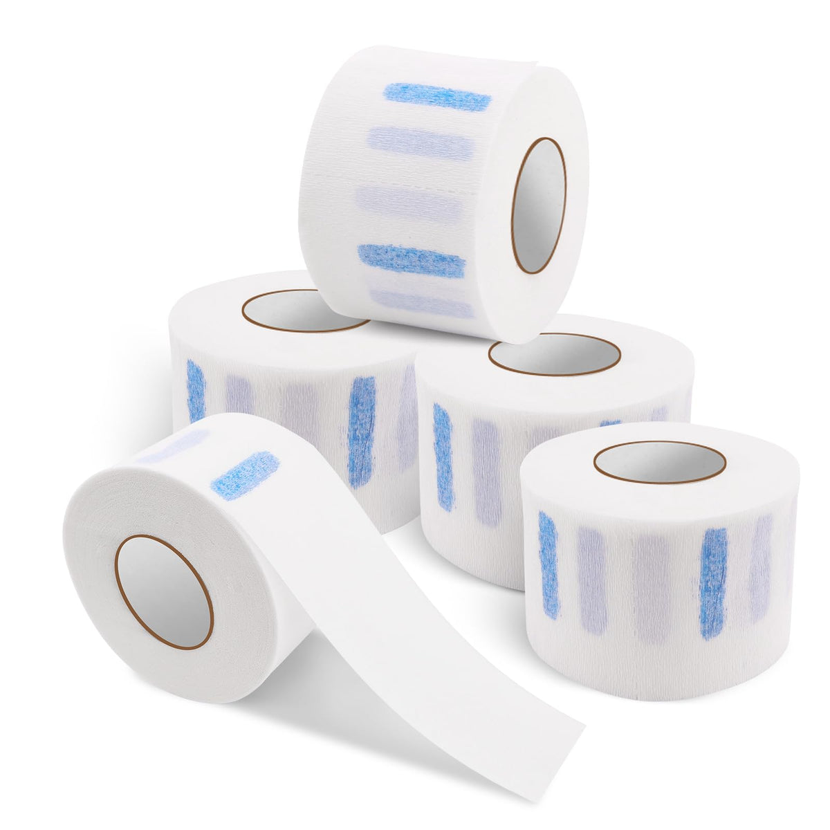 NICEMOVIC 5 Rolls Disposable Barber Paper Neck Strips Barber Accessories, Professional Barber Supplies Stretchy Paper Neck Strips for Salon Haircut Styling