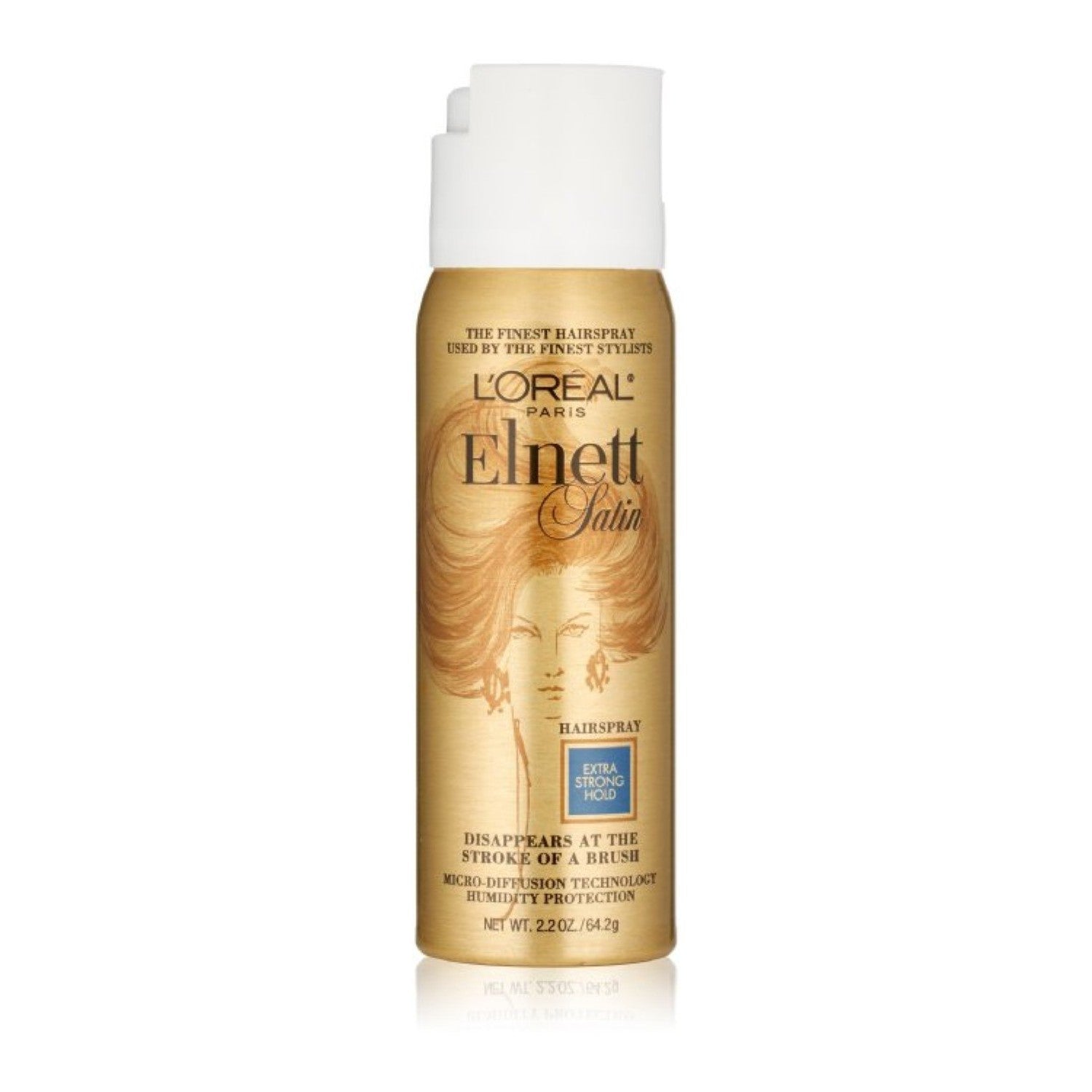 L'Oreal Paris Elnett Satin Hairspray Extra Strong Hold Travel Size 2.2 Ounce (1 Count) (Packaging May Vary)