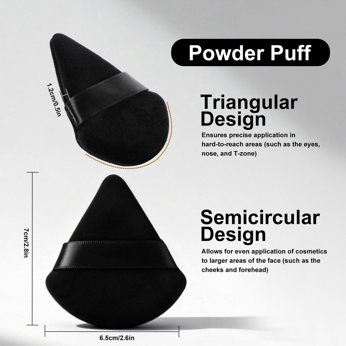 Flat Foundation Brush and Powder Puff Set, Korean Makeup Brush Teardrop Sponge for Liquid Foundation,Premium Face Makeup Brush Sponge for Blending Cream Setting Powder
