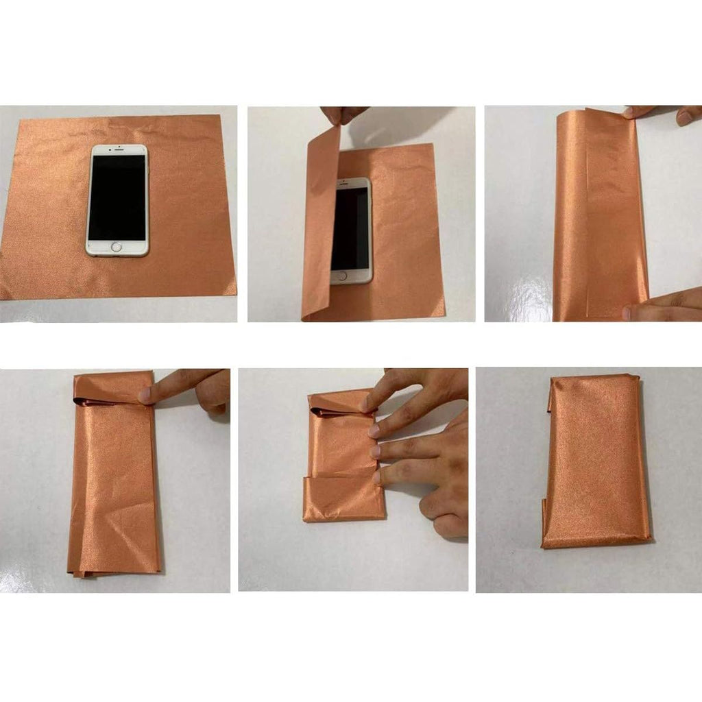 Buy now Amerthing Pure Copper Faraday Fabric RF & LF Electromagnetic Fields Gold Color Blocking Fabric 2 Meters (78"x43" inch) at indiglob india