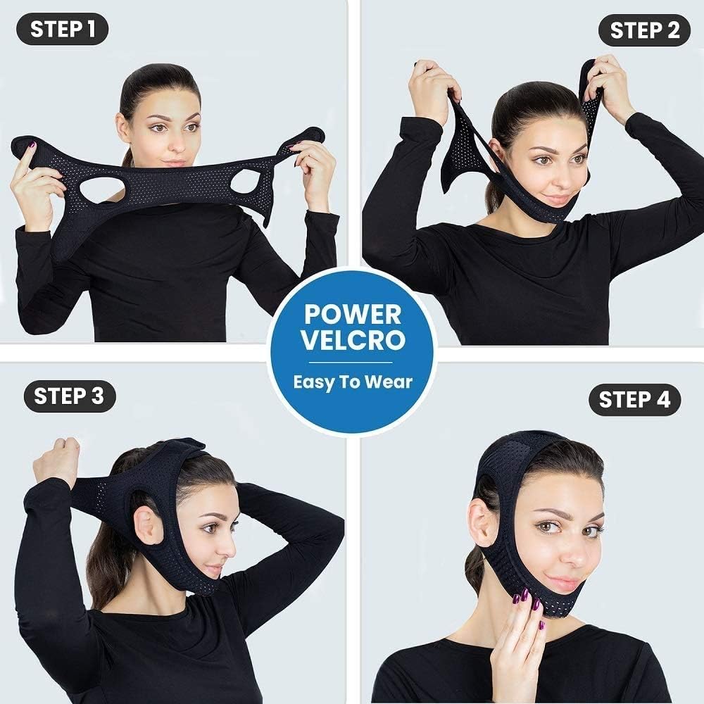 Buy now Chin Straps for Snoring, Anti Snoring Chin Strap Devices, Vosaro Jaw Strap for Sleeping with Men Women Closer, Soft Adjustable and Breathable for User Keep Closed While Sleeping for Snorers at indiglob india
