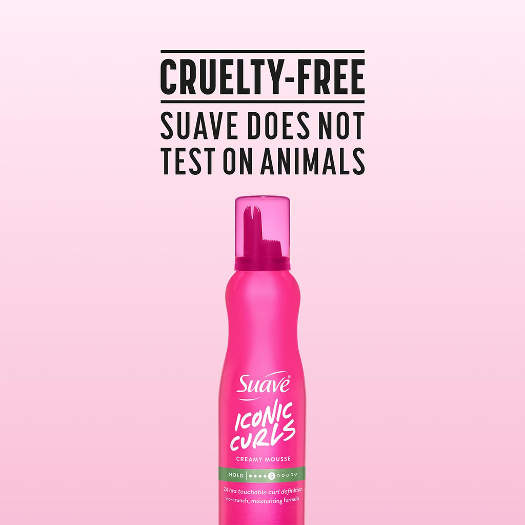 Suave Iconic Curls Mousse for Curly Hair 2-Pack, 7 Oz Ea