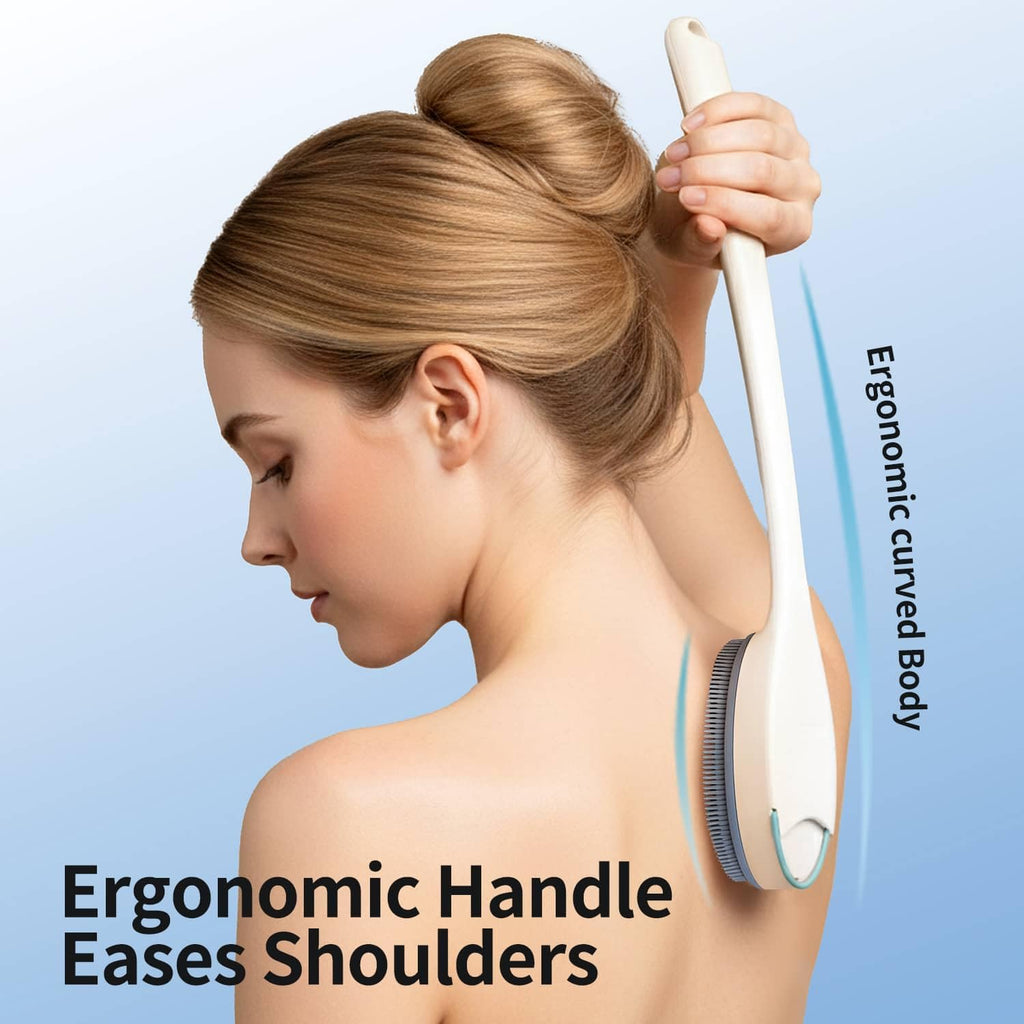 Extendable Silicone Back Scrubber-17.5"-32",4X Firm Exfoliation