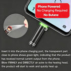 Kingmall [2 Pack] USB C Phone & Device Electric Lighter, Blow to Ignite Flameless Windproof Keychain Lighter Compatible with Samsung Galaxy S25/S24/S23, iPhone 16/15, Android, Power Bank