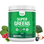 Nested Naturals Super Greens Daily Superfood Powder - Certified USDA Organic Green Powder w/Whole Foods, Spirulina Powder, Wheat & Barley Grass - Probiotics, Fiber & Enzymes - Original, 60 Servings