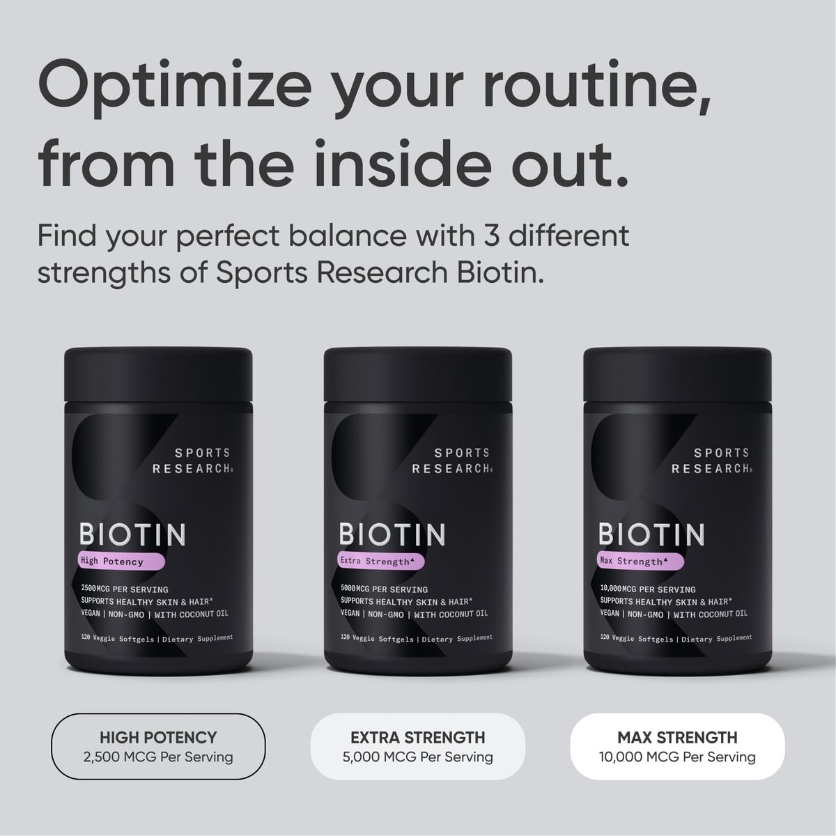 Buy now Sports ResearchÂ® Biotin 5,000mcg with Organic Coconut Oil - Biotin (Vitamin B7) for Healthy Skin and Hair Support* - for Women and Men - Vegan, Non-GMO, Gluten & Soy-Free - 120 Veggie Softgels at indiglob india