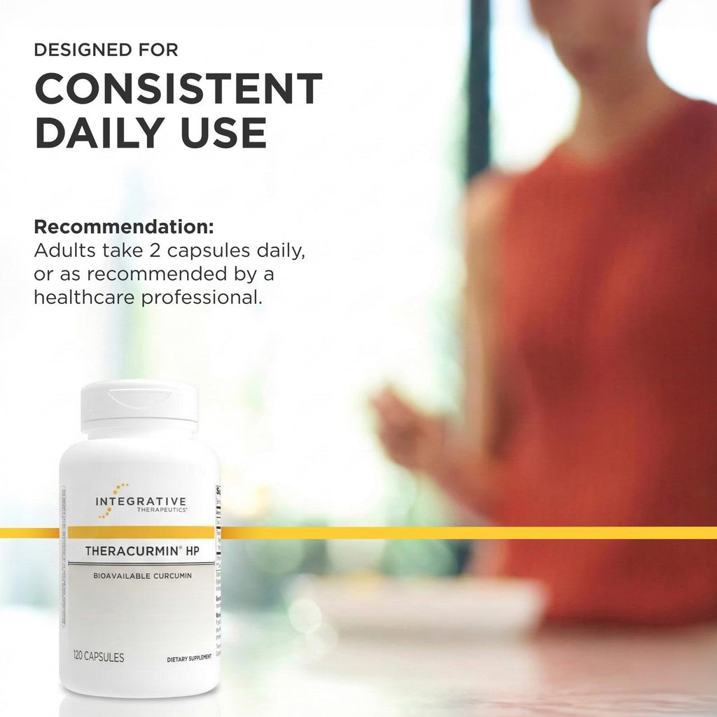 Integrative Therapeutics Theracurmin HP - Heart & Joint Health Support* - Muscle Recovery Support* - 27x More Bioavailable Than Standard Curcumin Extract - 120 Capsules (60 Servings)