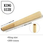 200 PACK Cones Rolling Paper | King Size | 108mm | Pre Rolled Cones with Paper Loader and Packing Sticks